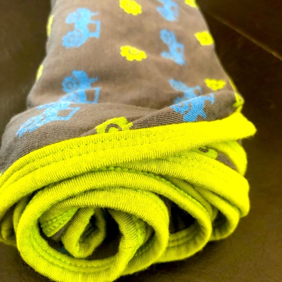 KICKEE PANTS ANNIVERSARY STONE TRACTOR Blanket Swaddle BAMBOO AND SPANDEX rare - Picture 3 of 8